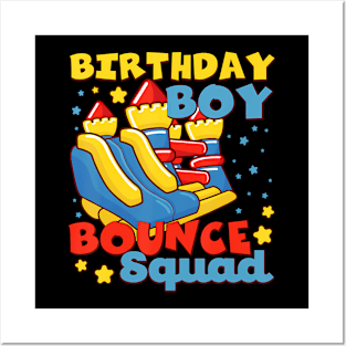 Birthday Boys Bounce Squad Cute Bouncing House Squad Posters and Art